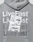 The Basic Evidence Hooded by LIVE FAST DIE YOUNG is a grey hoodie featuring bold white “LiveFast” text and a ripped shipping label on the chest, finished with a subtle faded-look for a worn-in vibe.