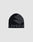 The Live Fast LF Beanie by LIVE FAST DIE YOUNG is a black polyacryl hat with jacquard artwork, featuring a large gray abstract logo and the bold partial word "LIVEFA" on the front (style LF2603-20084), shown on a light gray background.