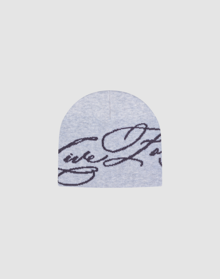 Live Fast Script Beanie