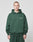 A person with short hair wears the LIVE FAST DIE YOUNG Basic 360 Hooded in dark green and matching sweatpants, standing against a plain white background. The hoodie features LiveFast in small white letters on the left chest.