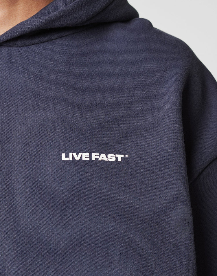 Live Fast Plain Hooded