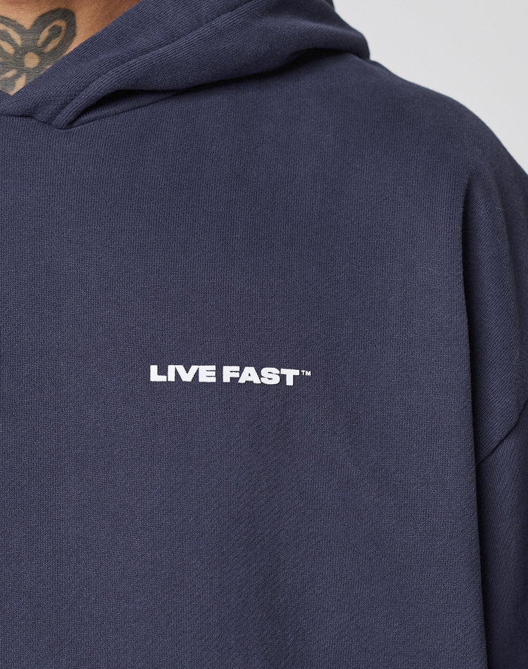 Live Fast Plain Hooded