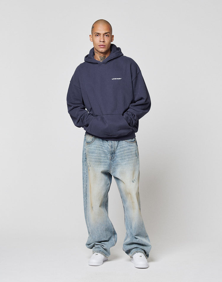 Live Fast Plain Hooded