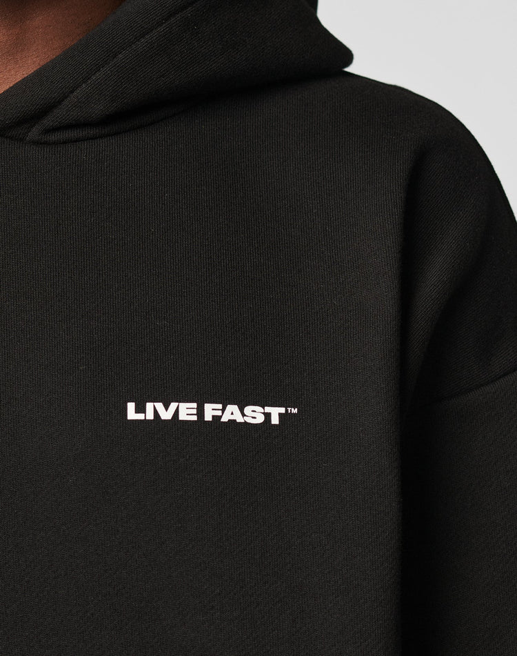 Live Fast Plain Hooded