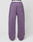 The LIVE FAST DIE YOUNG Basic Wide Jogger sweatpants feature a purple color, elastic waistband, single right patch pocket, and relaxed wide-leg fit. Displayed on a plain white background.
