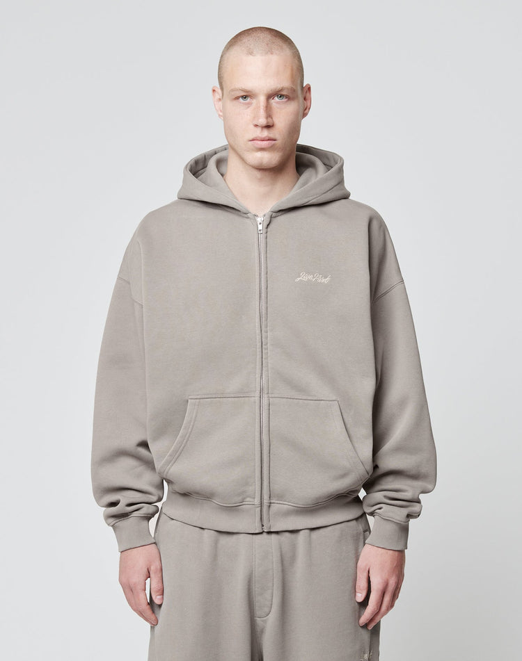 Basic Script Hooded Zip