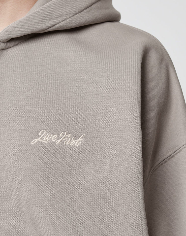 Basic Script Hooded Zip