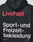 The back of the Basic Trademark Hooded by LIVE FAST DIE YOUNG features bold red LiveFast, large white Sport- und Freizeitbekleidung, front and back prints, small white icons, website info, oversize fit, and is made from 65% Baumwolle.