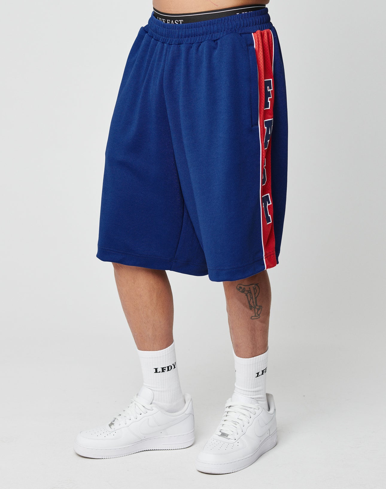 Striped Mesh Shorts