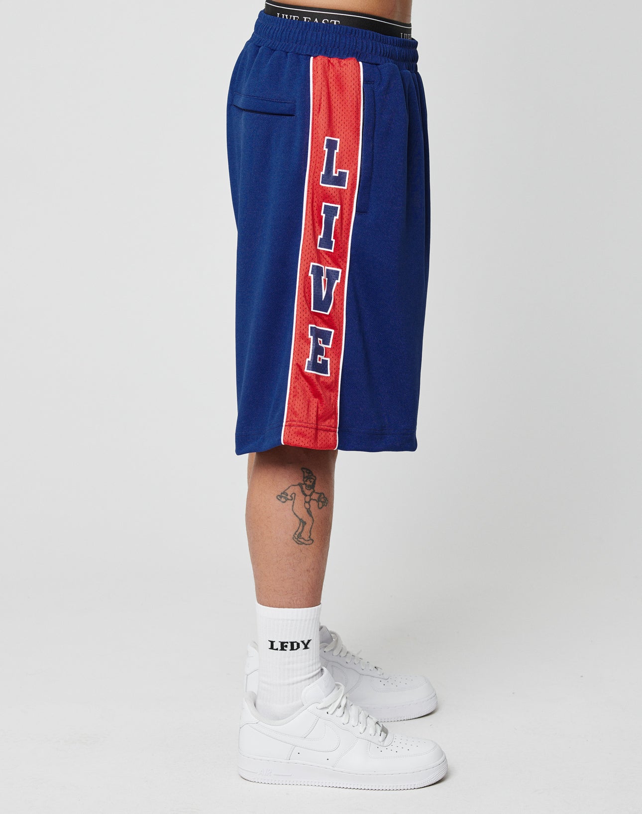 Striped Mesh Shorts