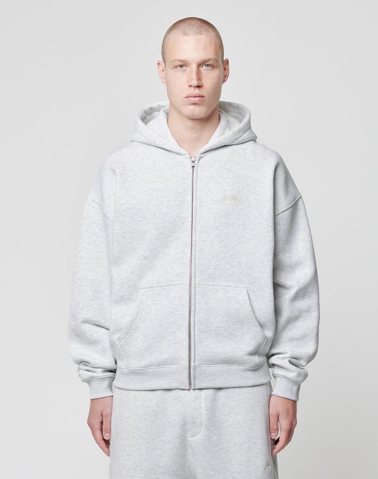 Basic Script Hooded Zip
