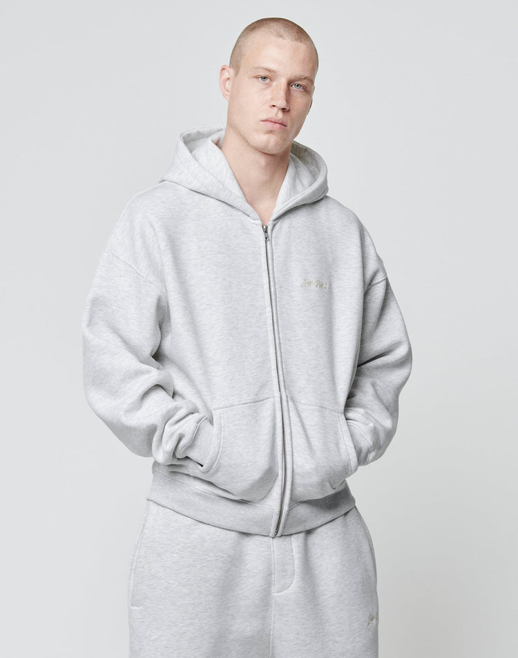 Basic Script Hooded Zip