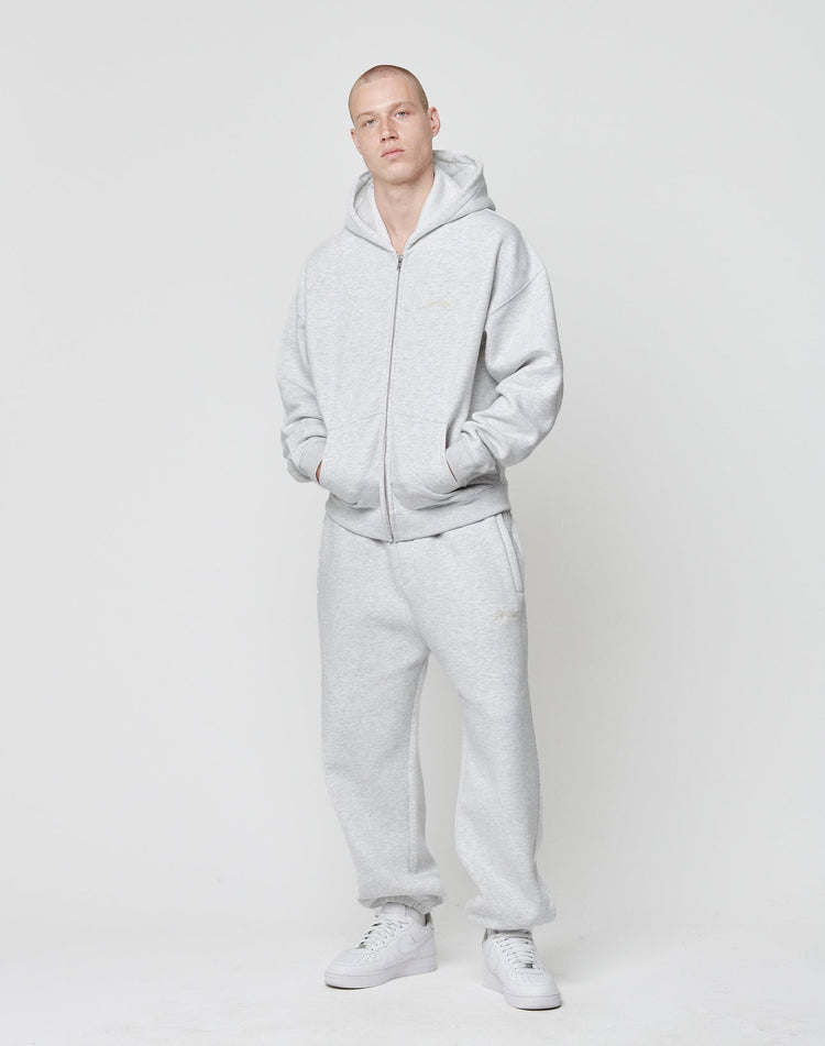 Basic Script Hooded Zip