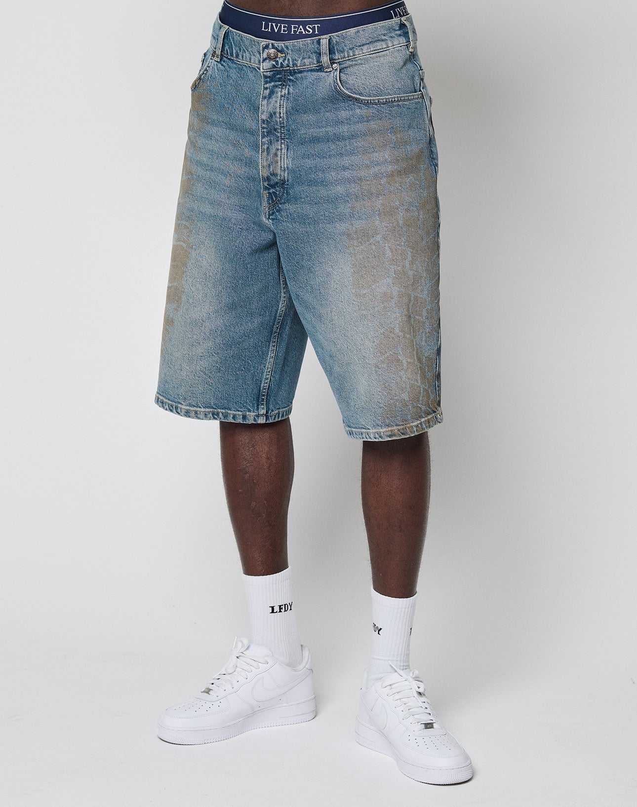 LFDY Tire Tracks Jorts