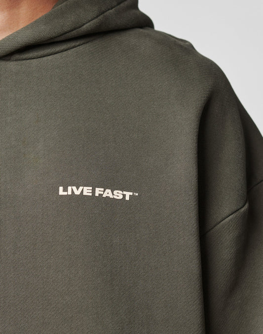 Live Fast Plain Hooded