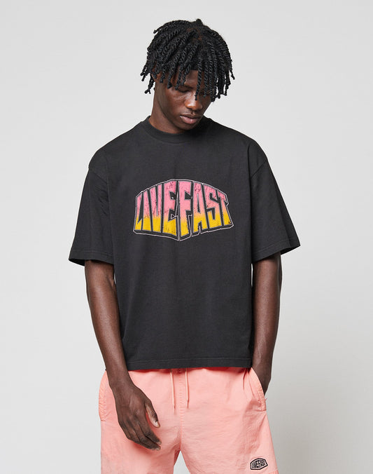 LFDY Emblem Tee Schwarz Frontansicht