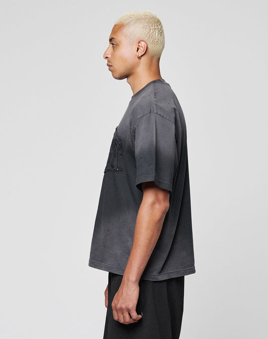 LFDY Emblem Patch Tee Schwarz Seitenansicht