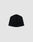 The LIVE FAST DIE YOUNG Live Fast Performance Beanie, a plain black fitted hat with dünne fleece Innenseite, is displayed against a light gray background.