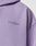 Close-up of the Basic 360 Hooded by LIVE FAST DIE YOUNG in lavender Vintage-Waschung. LiveFast is printed in light gray on the chest. The soft Baumwolle-Polyester blend, partial hood, and Oversize Fit ensure comfort.