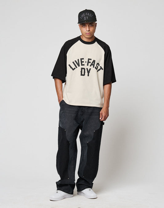 Live Fast Raglan Tee Schwarz Style