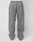 A person wears LIVE FAST DIE YOUNG's Basic Wide Jogger—oversized fit, gray sweatpants with an elastic waistband and one back pocket—standing against a white background, showing only the lower half of the body.