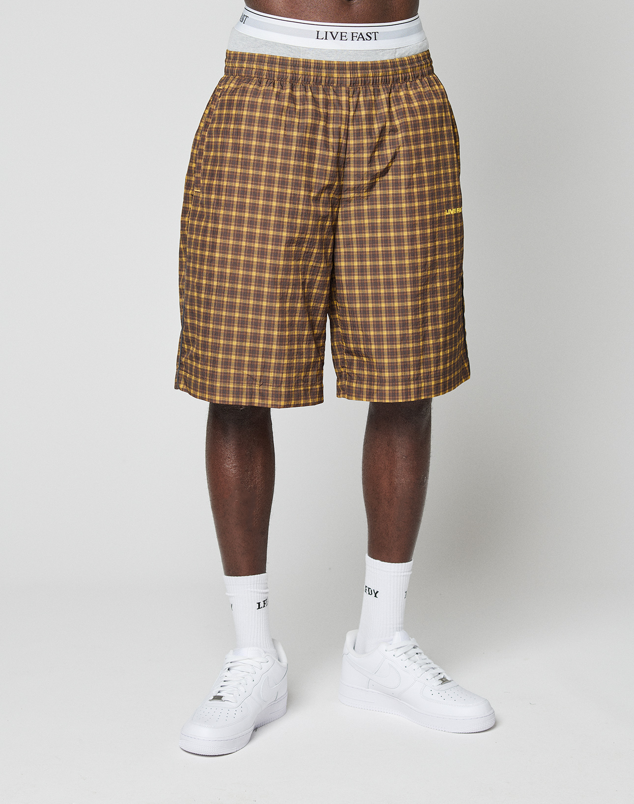 Live Fast Nylon Shorts