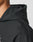 A close-up shows someone in the LIVE FAST DIE YOUNG LFDY Praying Hooded Zip, featuring waffle Innenfutter and frayed hood edges. Only part of their face, neck, and shoulder are visible, highlighting the Distress-Effekt details.