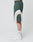 A person in LIVE FAST DIE YOUNG Basic Trackshorts (oversize fit, green/white/beige, 100% polyester), white LFDY socks, and white Nike Air Force 1 sneakers stands against a plain white background.