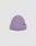 The LIVE FAST DIE YOUNG Rib Knit Beanie is a light purple Polyacryl beanie with a ribbed knit, folded brim, and a small black rectangular tag on the front, shown on a plain white background.