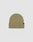 The LIVE FAST DIE YOUNG Basic Beanie is a khaki green Polyacryl knit hat in One Size with a folded brim and small black rectangular tag (LF2411-16606) on the left side, shown against a light grey background.