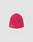 The Script Beanie by LIVE FAST DIE YOUNG is a plain red polyacryl knit hat featuring a white Love Pink logo on the lower edge, showcased against a light gray backdrop.