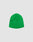 The LIVE FAST DIE YOUNG Live Fast 3000 Beanie is a green polyacryl knit hat with yellow, red, and black accents on one side, displayed on a light gray background. One size fits most.