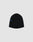 The LIVE FAST DIE YOUNG Live Fast 3000 Beanie is a black knit hat made from soft Polyacryl, with a small blue Logo-Strick detail near the edge, shown flat on a light gray background.