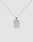 The LFDY Monaco Boys Plate Chain by LIVE FAST DIE YOUNG features an engraved rectangular pendant on a delicate, twisted sterling silver chain, displayed against a plain light background.