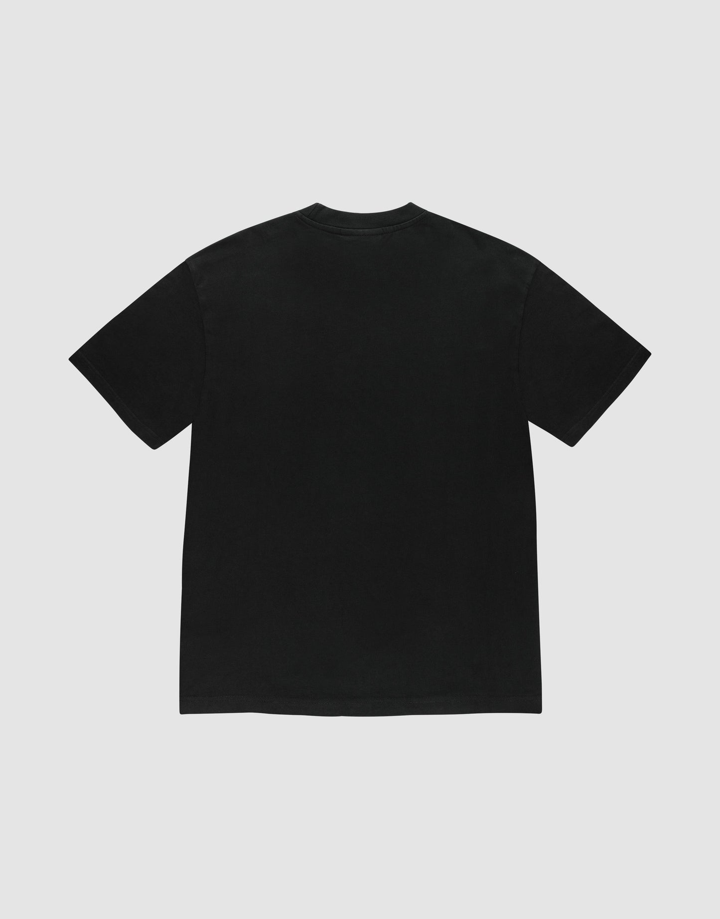 The LFDY Triple Racing Tee by LIVE FAST DIE YOUNG, a black oversized short-sleeve t-shirt, is shown laid flat with the back visible on a light gray background.