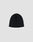 The DY Stripe Beanie by LIVE FAST DIE YOUNG is a black polyester knit hat with a white trim along the bottom, shown on a plain light gray background.