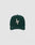 The LF Snapback by LIVE FAST DIE YOUNG is a dark green cap with a bold white LF logo embroidered on the front and a Mit Snapverschluss, shown against a plain light gray background. Model: LF2308-14417.