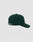 A side view of the LF Snapback by LIVE FAST DIE YOUNG, a dark green polyester cap with a Snapverschluss, curved brim, and white embroidered text near the back. The background is plain light gray.