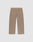 The Live Fast Boucle Pants by LIVE FAST DIE YOUNG are light brown, Wide Fit knit pants with an elastic waistband, straight legs, and a right back patch pocket, shown against a plain white background.