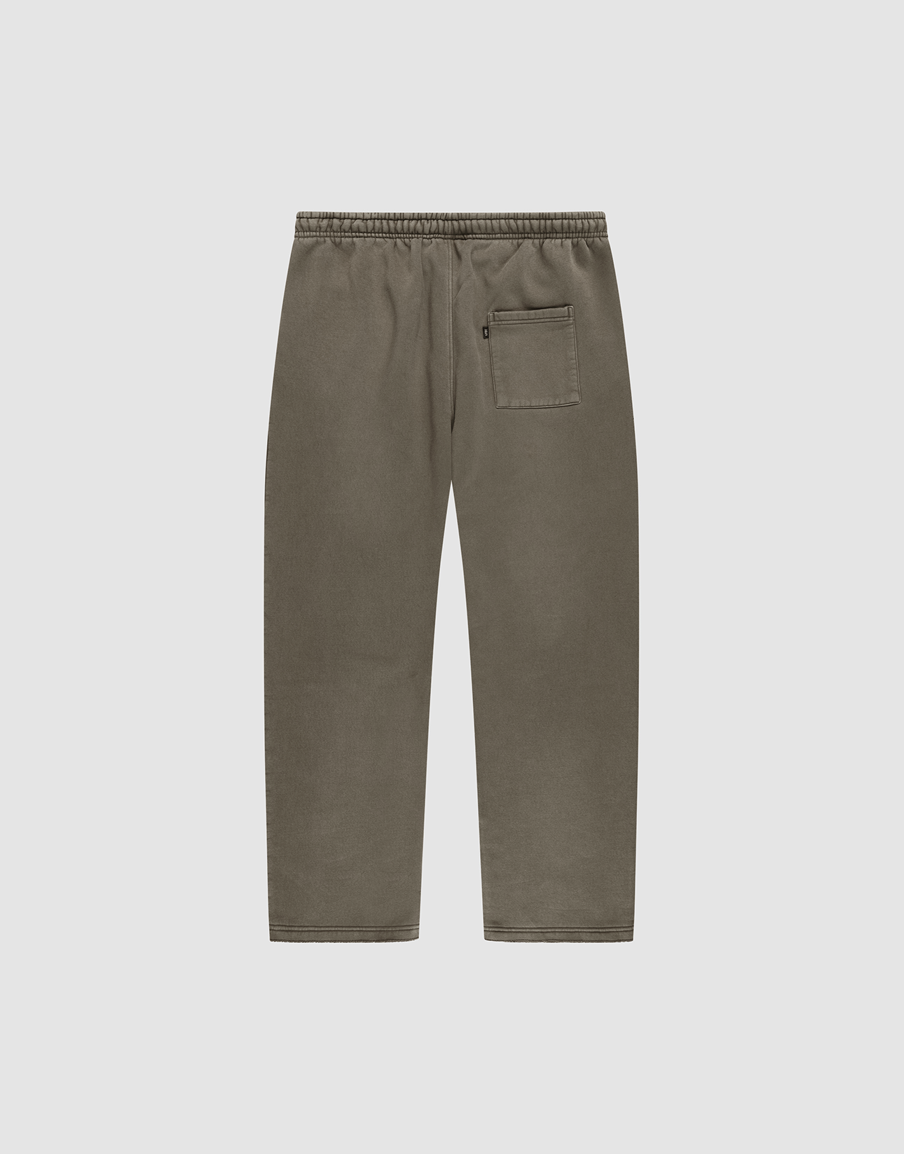 The Live Fast Rhinestone Jogger by LIVE FAST DIE YOUNG features an olive green, oversize straight-leg fit with an elastic waistband and a zippered back pocket, showcased against a plain light gray background.