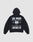 The Live Fast Vegas Hooded by LIVE FAST DIE YOUNG is a black oversize-fit hoodie with a cozy hood, front and back prints, bold white "LAS VEGAS Nevada, U.S.A." text, event details, and phrases like LIVE FAST, DY, and Convention Center.