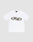 The LFDY Sphere Tee by LIVE FAST DIE YOUNG is an oversized white cotton short-sleeve t-shirt with a bold, uppercase LIVE FAST. oval front print on a plain light gray background.