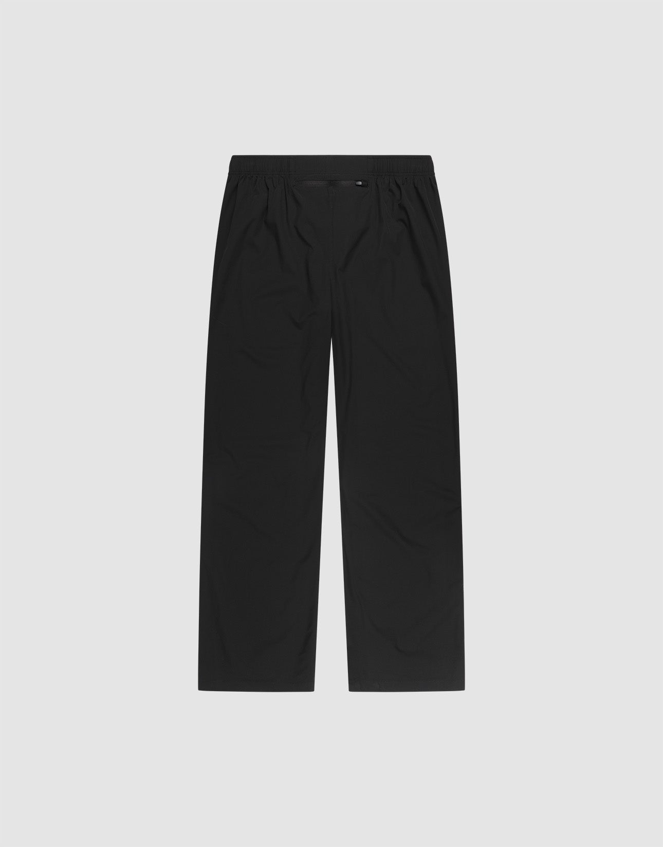 The LFDY Performance Pants by LIVE FAST DIE YOUNG are plain black, oversized pants with a loose, straight-leg cut and elastic waistband, shown flat on a light gray background. No visible pockets or embellishments.