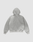 The Basic Hooded Zip by LIVE FAST DIE YOUNG is a plain, light gray oversized sweatshirt with long sleeves, a hood, and ribbed cuffs and hem, shown laid flat with the back facing up against a white background.