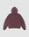 The LFDY Embroidery Hooded by LIVE FAST DIE YOUNG is a plain maroon, regular fit hoodie in soft 100% Baumwolle french terry with long sleeves and a hood, shown from the back without visible logos or designs on a light gray background.
