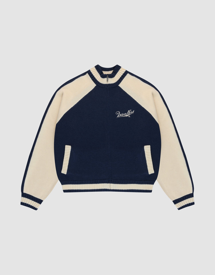 Boxy Knit Zip Jacket