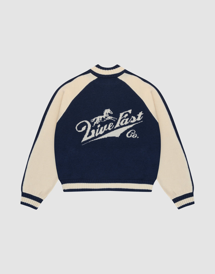 Boxy Knit Zip Jacket