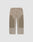 The LIVE FAST DIE YOUNG Faded Carpenter Pants are beige, straight-leg, baggy-fit jeans with large darker beige patches on the front thigh and knee, featuring front pockets and belt loops, displayed flat on a light background.