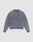 The LIVE FAST DIE YOUNG Basic Blank Sweater, a washed gray, long-sleeve crewneck in Baumwolle, is laid flat on a light background, showcasing its simple vintage-washed style and casual design.