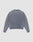The LIVE FAST DIE YOUNG Basic Blank Sweater, a faded blue, long-sleeve crewneck with Vintage-Waschung, is shown laid flat with the back facing up on a light gray background.